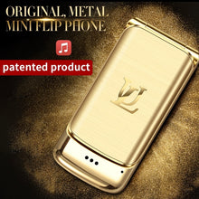 Load image into Gallery viewer, V9 Metal Mini Men&#39;s Business Flip Mobile Double Card Card Small Phone Personality Ultra-thin Pocket Reserve
