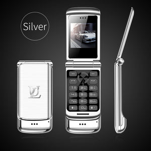 V9 Metal Mini Men's Business Flip Mobile Double Card Card Small Phone Personality Ultra-thin Pocket Reserve