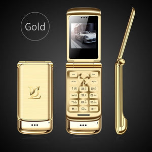 V9 Metal Mini Men's Business Flip Mobile Double Card Card Small Phone Personality Ultra-thin Pocket Reserve